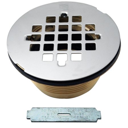 WESTBRASS Brass Body Compression Shower Drain W/ Grid in Polished Chrome D206B-26